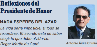 Reflexiones del Presidente de Honor
