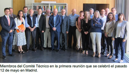 Miembros del Comité Técnico en la primera reunión que se celebró el pasado 12 de mayo en Madrid.